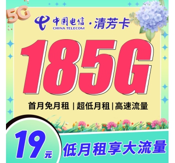 电信清芳卡19元185G