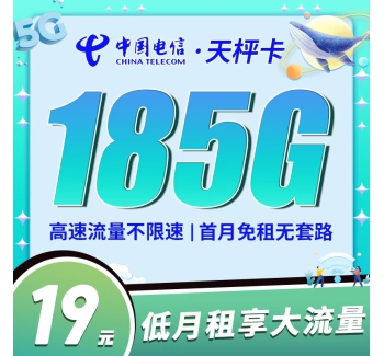 电信天枰卡19元185G