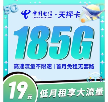 电信天枰卡19元185G